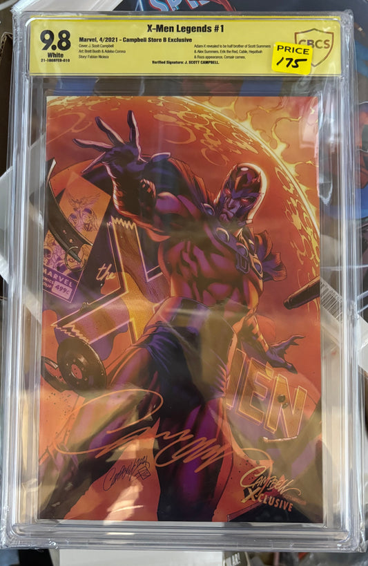 X-men Legends 9.8 Signed - Campbell Store B Exclusive